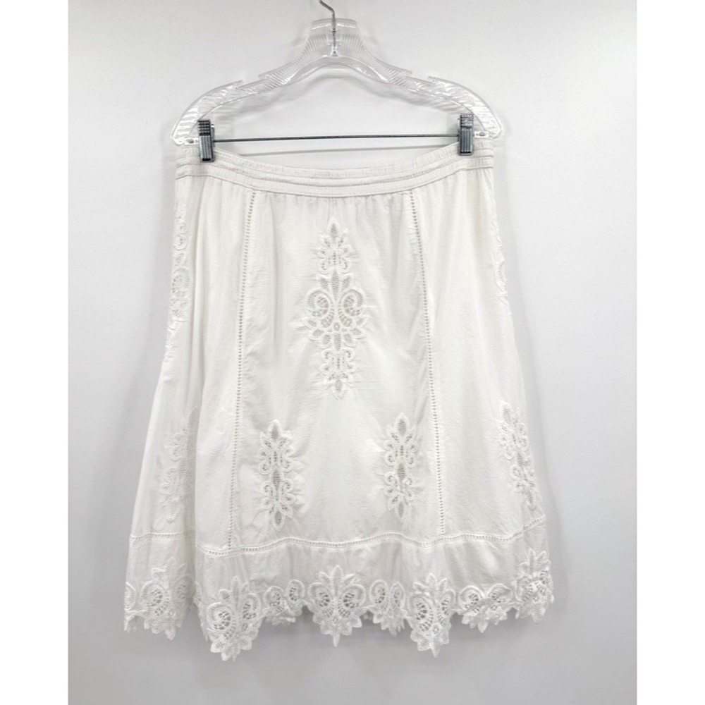 Lauren Ralph Lauren White Lace-Trim Spaghetti Strap Skirt - Picture 3 of 8
